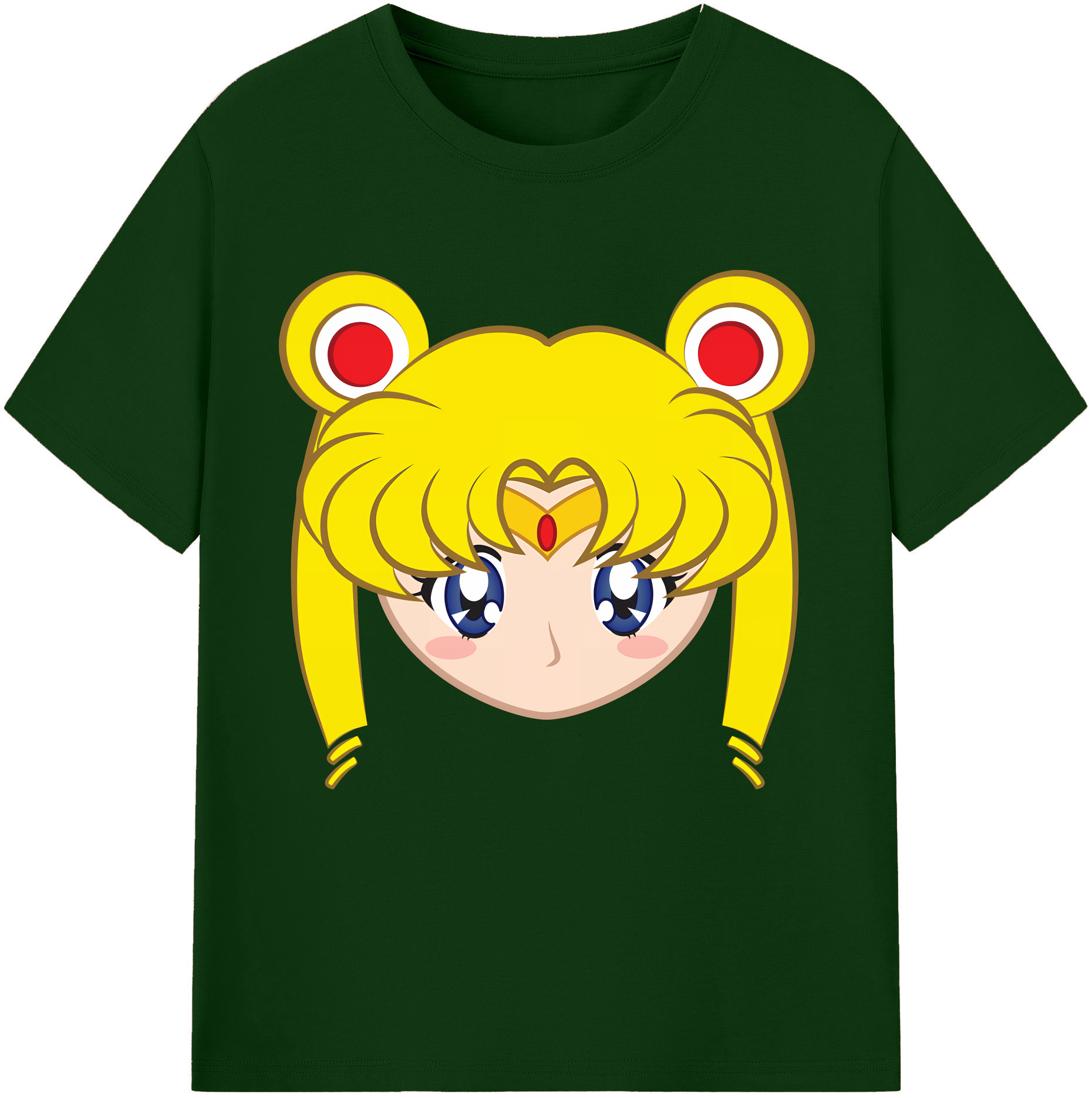 （画像用） 美少女戦士セーラームーン 月野 うさぎ つきの うさぎ Sailor Moon Tsukino Usagi 綿100％半袖Tシャツ（フロントプリント）